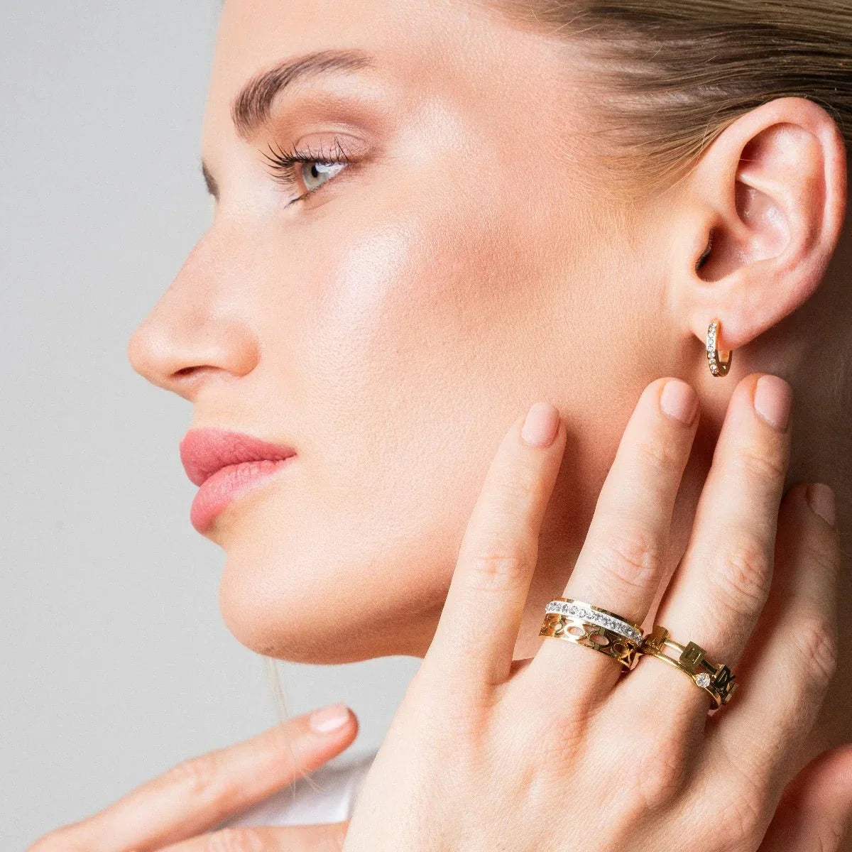 Mosaic Ring 18k Gold Plated