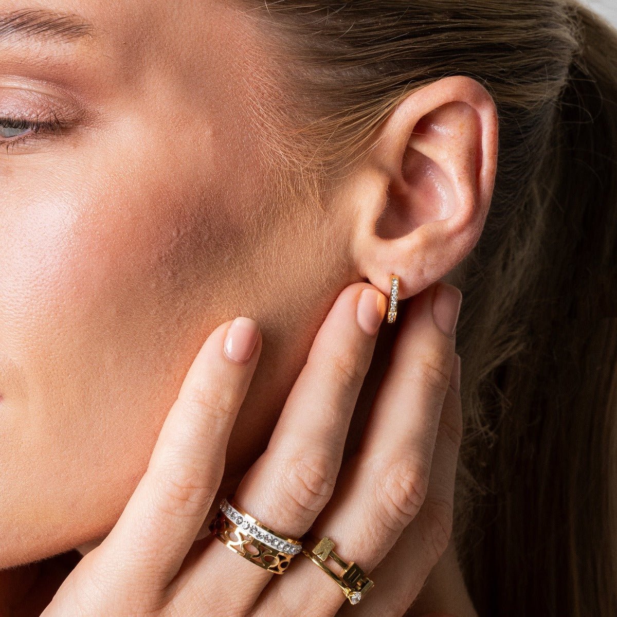 Mosaic Ring 18k Gold Plated