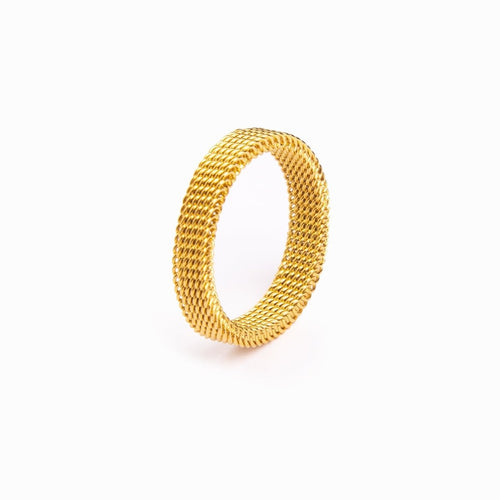 Motion Mesh Ring 18k Gold Plated