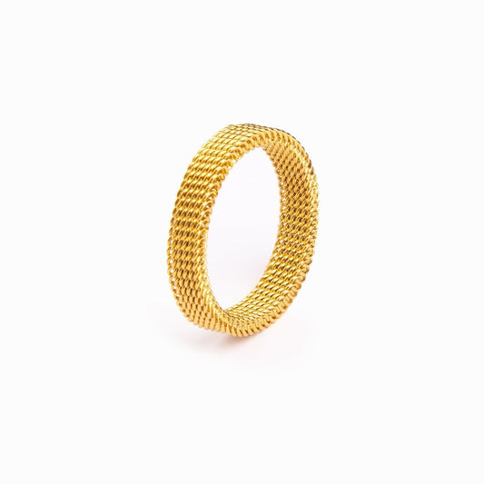 Motion Mesh Ring 18k Gold Plated