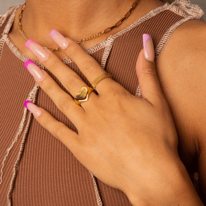 Motion Mesh Ring 18k Gold Plated