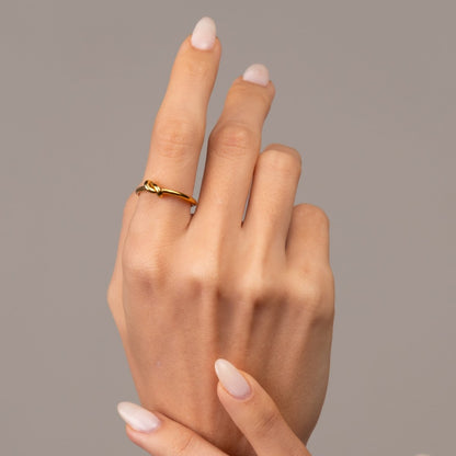 Knot Ring 18k Gold Plated