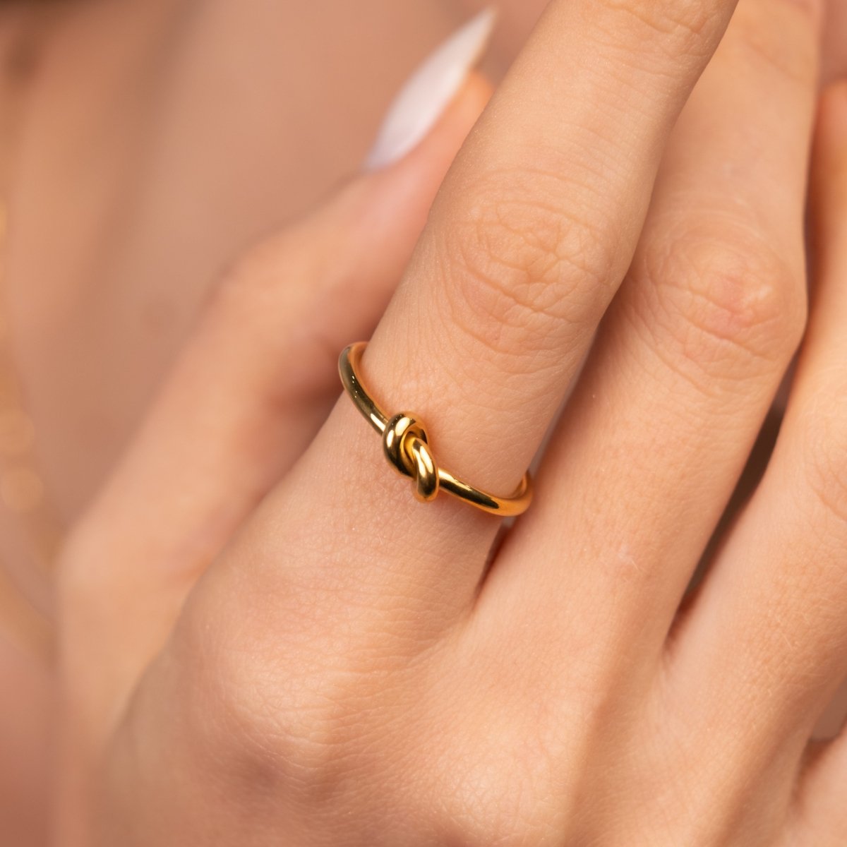 Knot Ring 18k Gold Plated