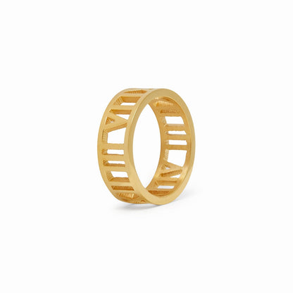 Roman Numeral Ring 18k Gold Plated