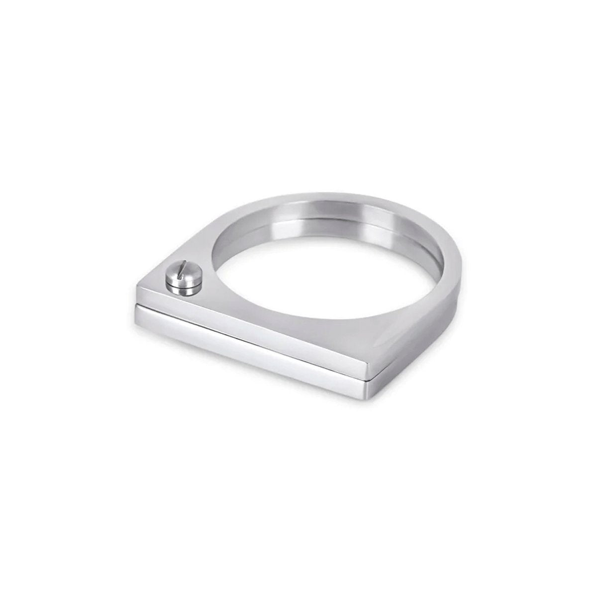 Flat Screw Ring 18k Gold Plated - Silver