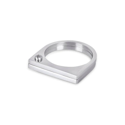 Flat Screw Ring 18k Gold Plated - Silver