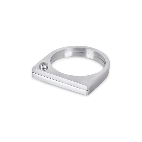 Flat Screw Ring 18k Gold Plated - Silver