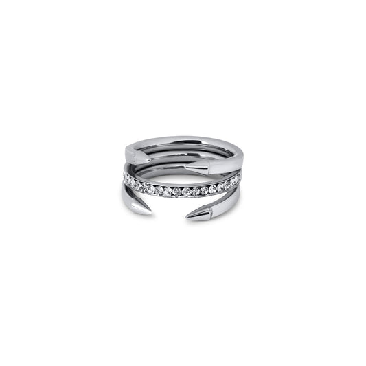 Studded Nail Ring 18k Gold Plated - Silver
