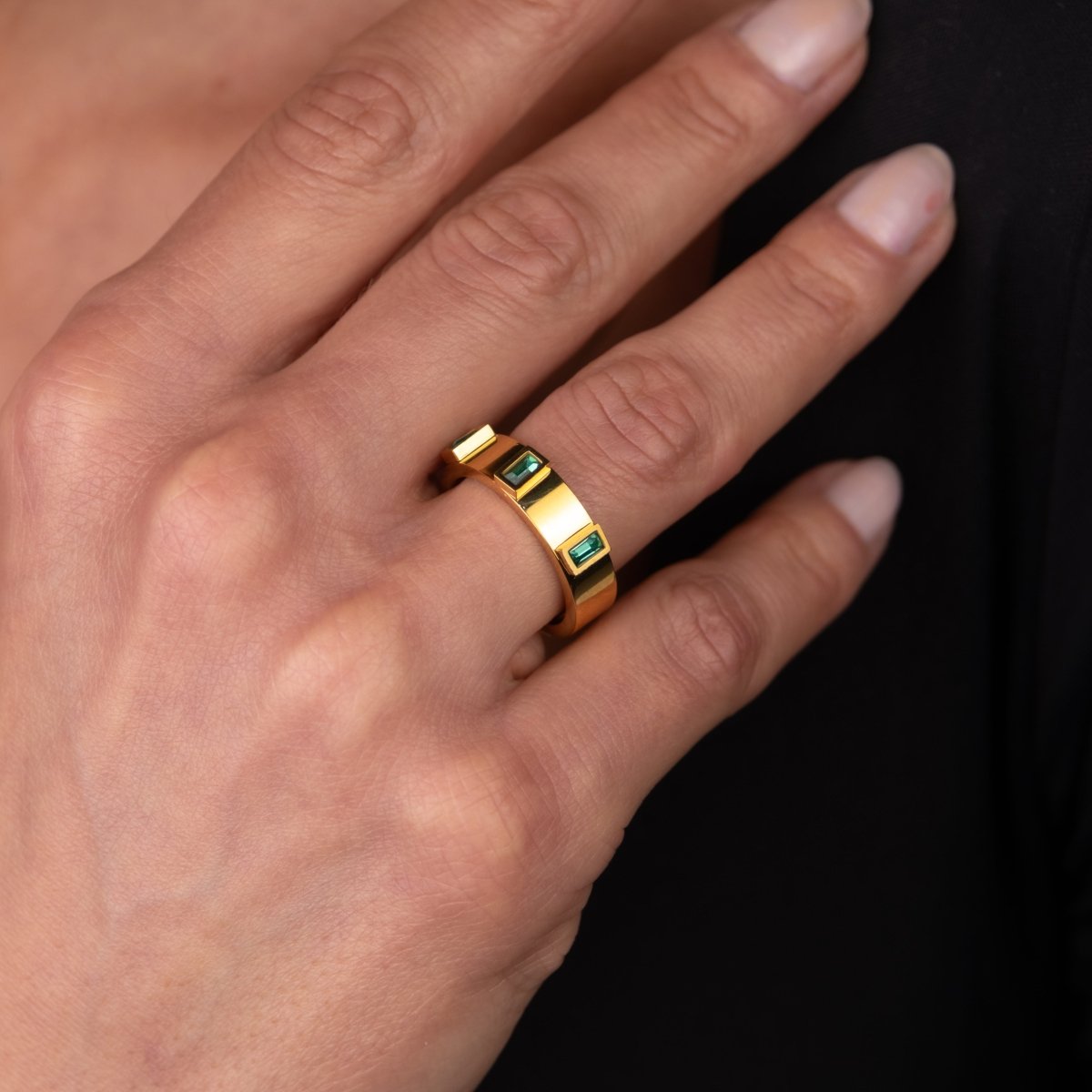 Prestige Cubic Ring 18k Gold Plated