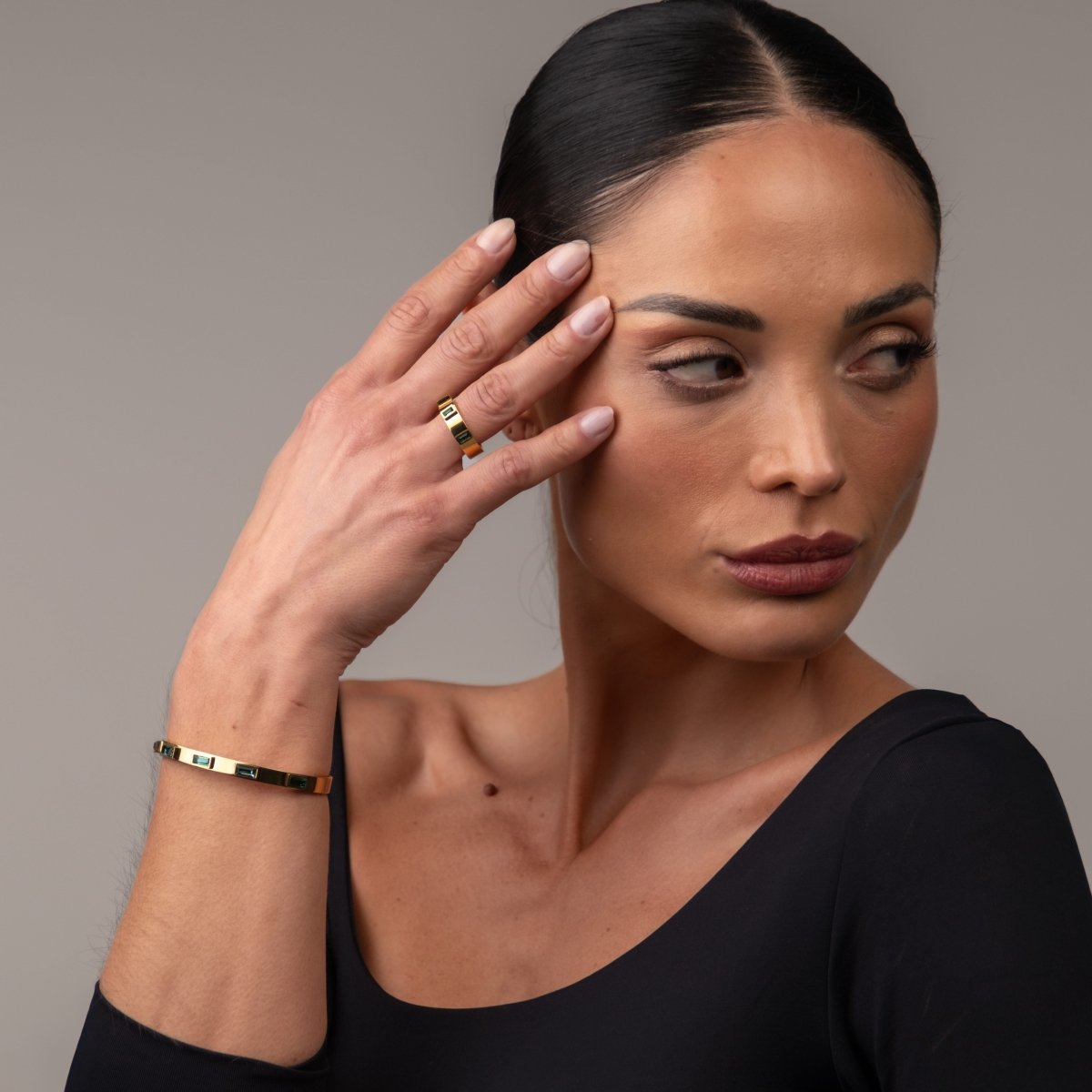 Prestige Cubic Ring 18k Gold Plated