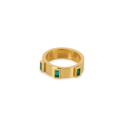 Prestige Cubic Ring 18k Gold Plated