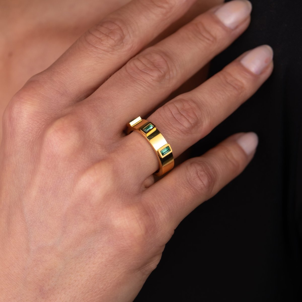 Prestige Cubic Ring 18k Gold Plated