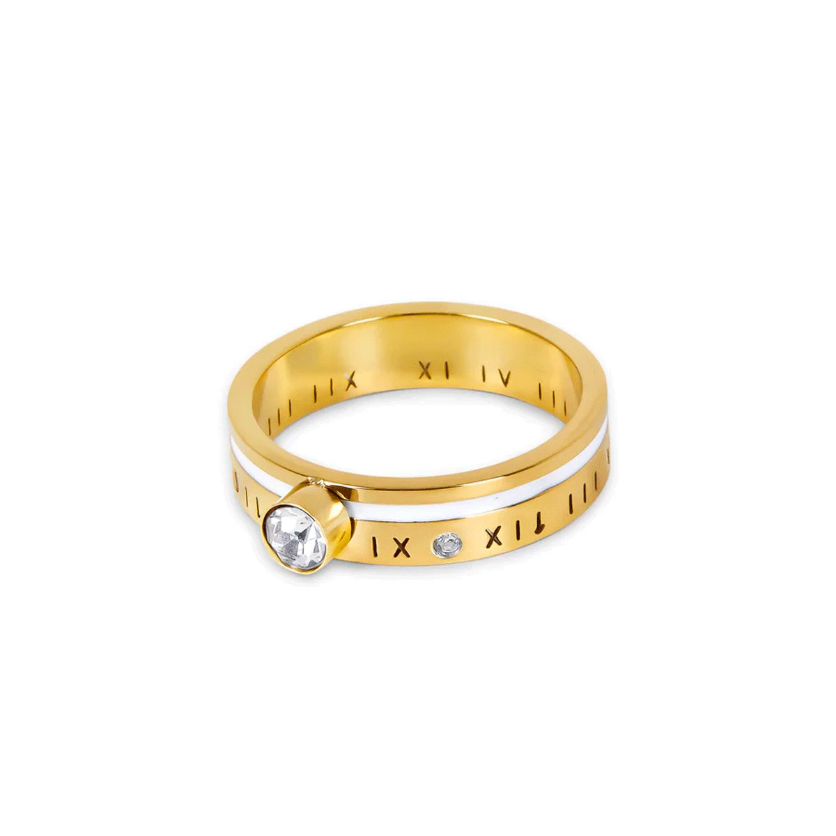 Queen Crystal Stone Ring 18k Gold Plated