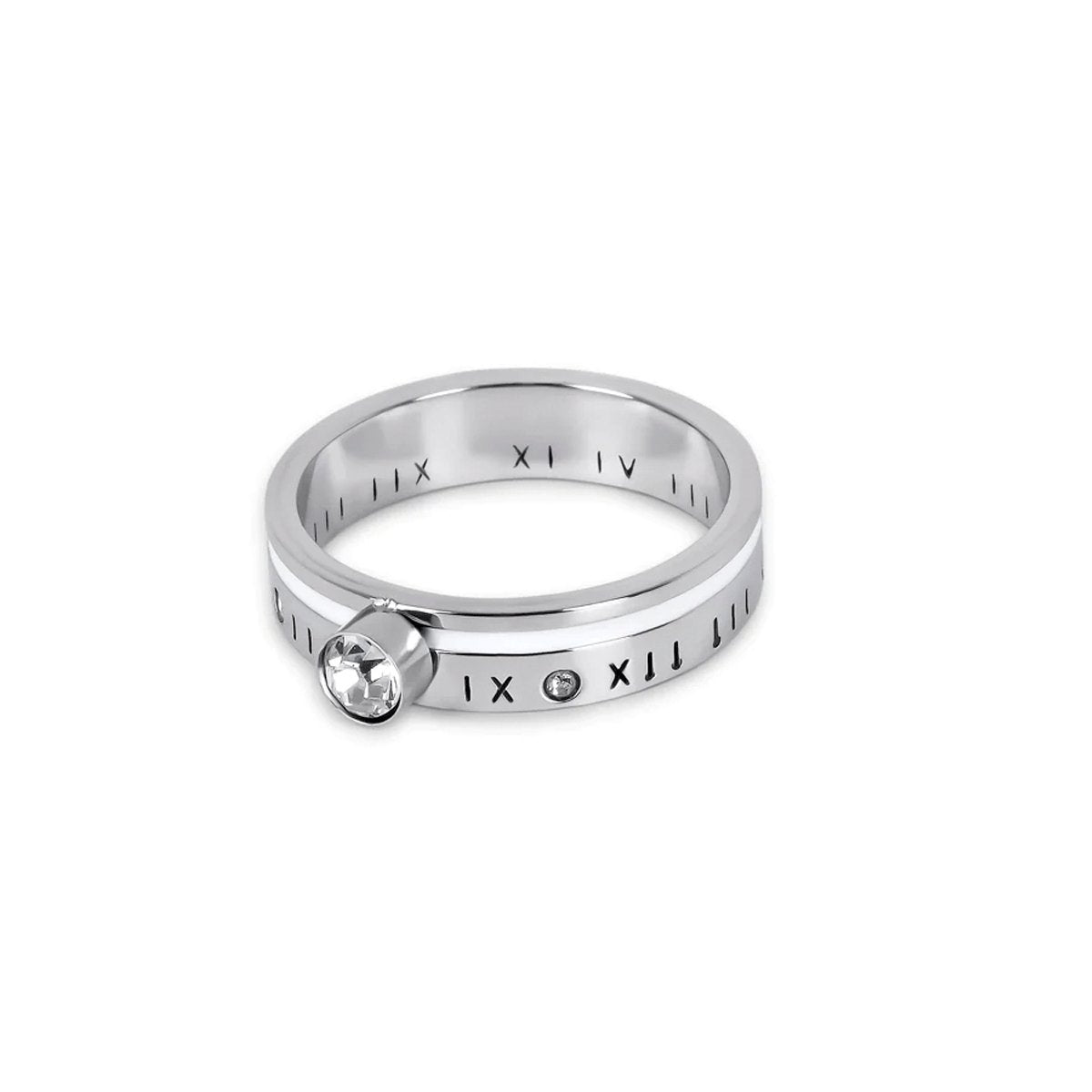 Queen Crystal Stone Ring 18k Gold Plated - Silver