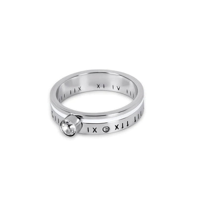 Queen Crystal Stone Ring 18k Gold Plated - Silver