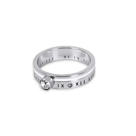 Queen Crystal Stone Ring 18k Gold Plated - Silver
