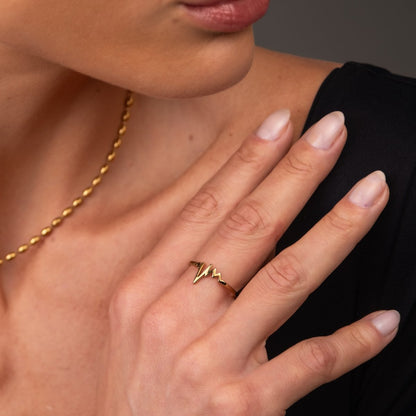 Rhythm of Love 18k Gold Plated Ring