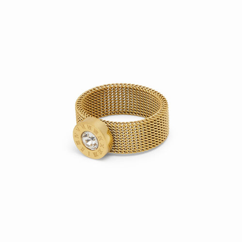Roman Mesh 18k Gold Plated Ring
