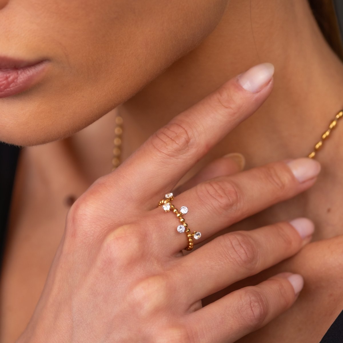 Serena Ring 18k Gold Plated