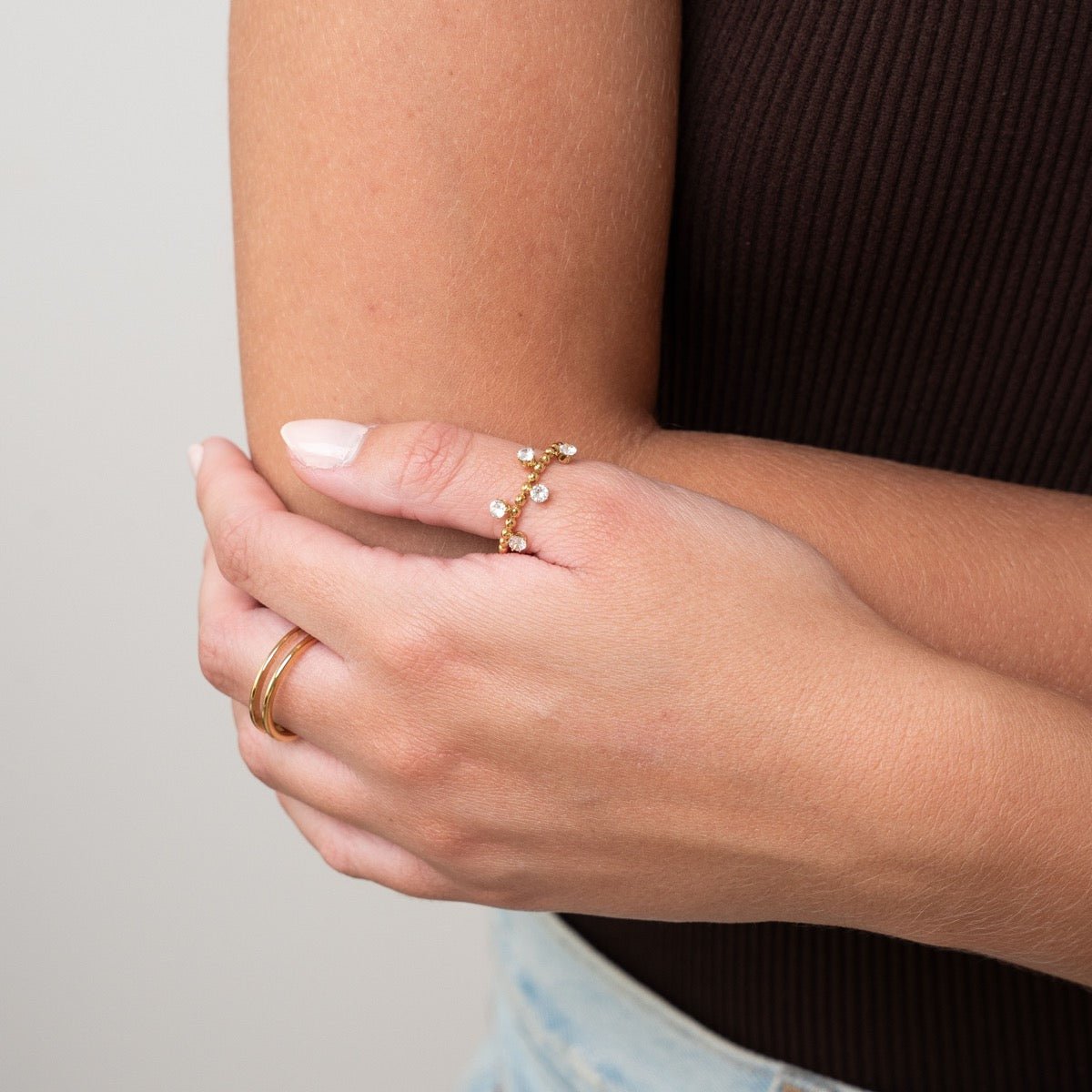 Serena Ring 18k Gold Plated