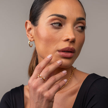 Serena Ring 18k Gold Plated