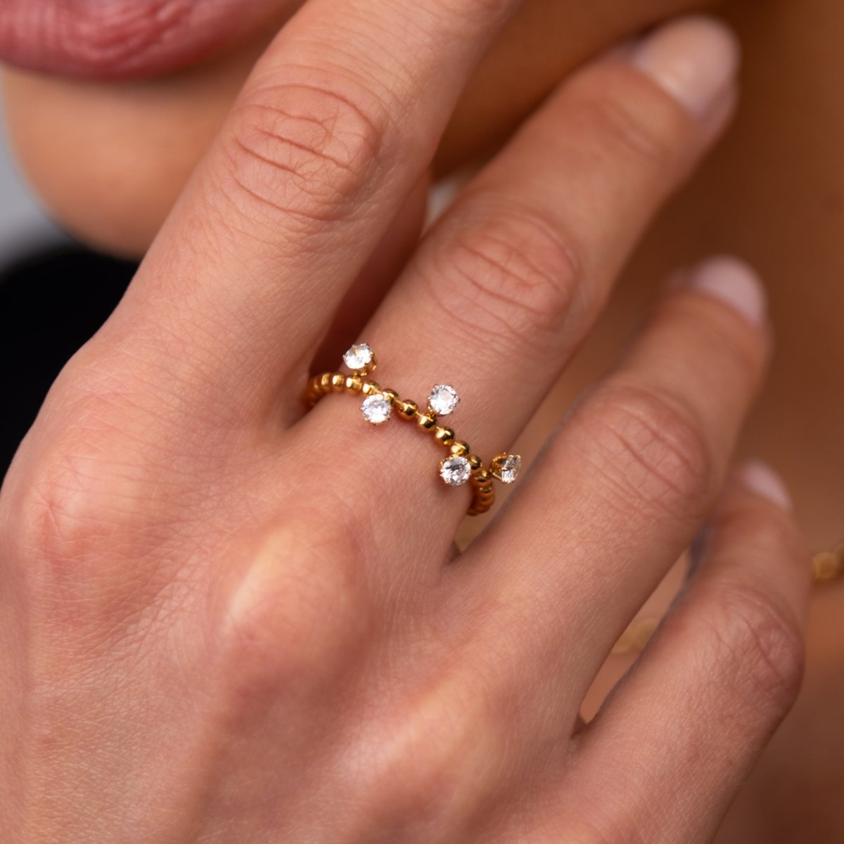 Serena Ring 18k Gold Plated