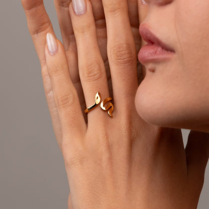 Serpent 18k Gold Plated Ring