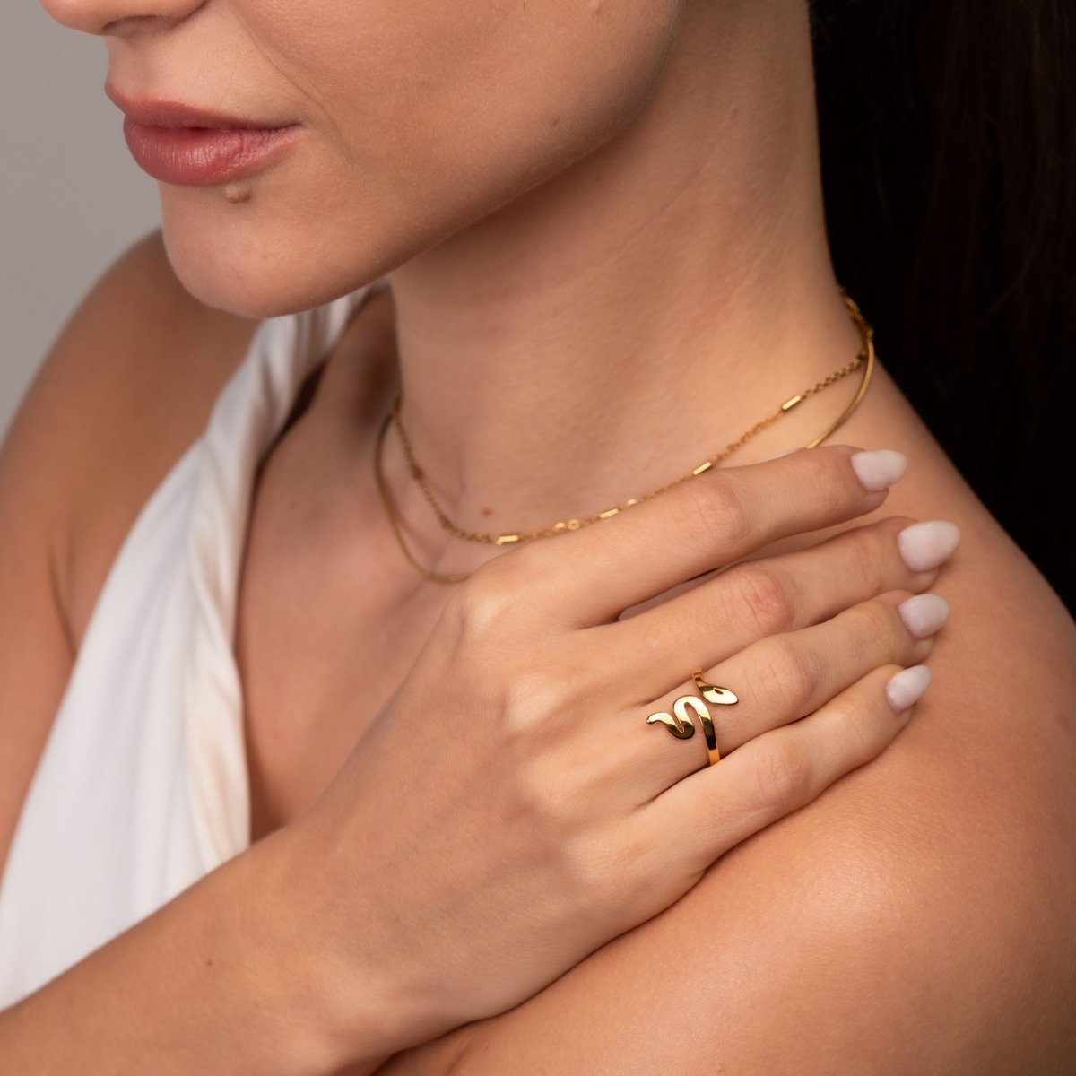 Serpent 18k Gold Plated Ring