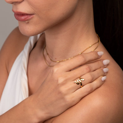 Serpent 18k Gold Plated Ring