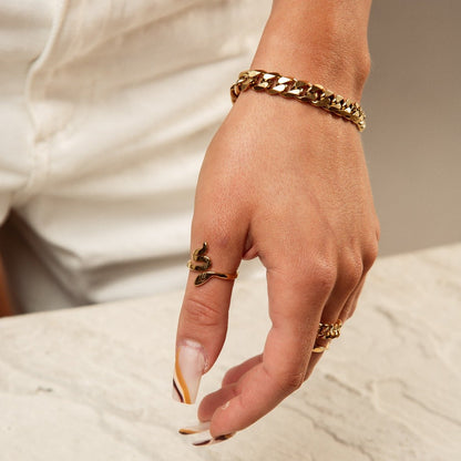 Serpent 18k Gold Plated Ring