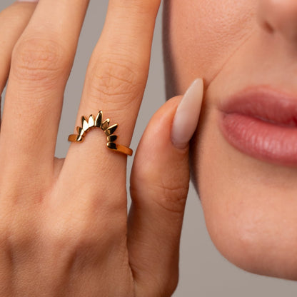 Sunrise Ring 18k Gold Plated