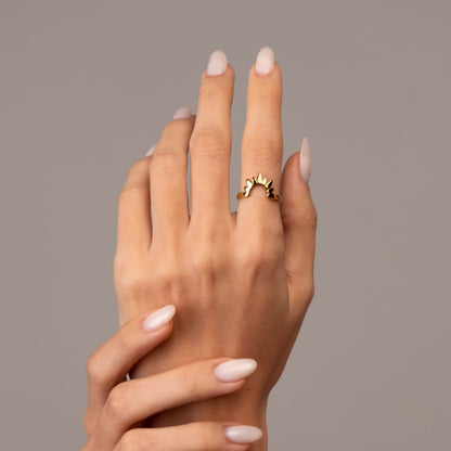 Sunrise Ring 18k Gold Plated