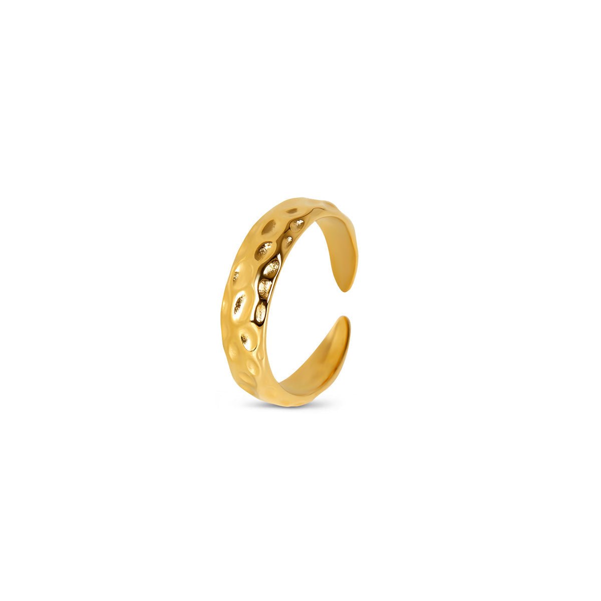 Lunar Texture Ring - 18k Gold Plated