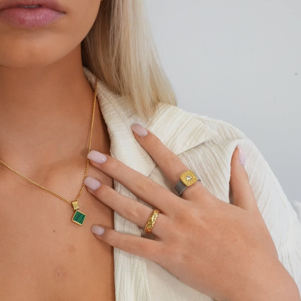 Lunar Texture Ring - 18k Gold Plated