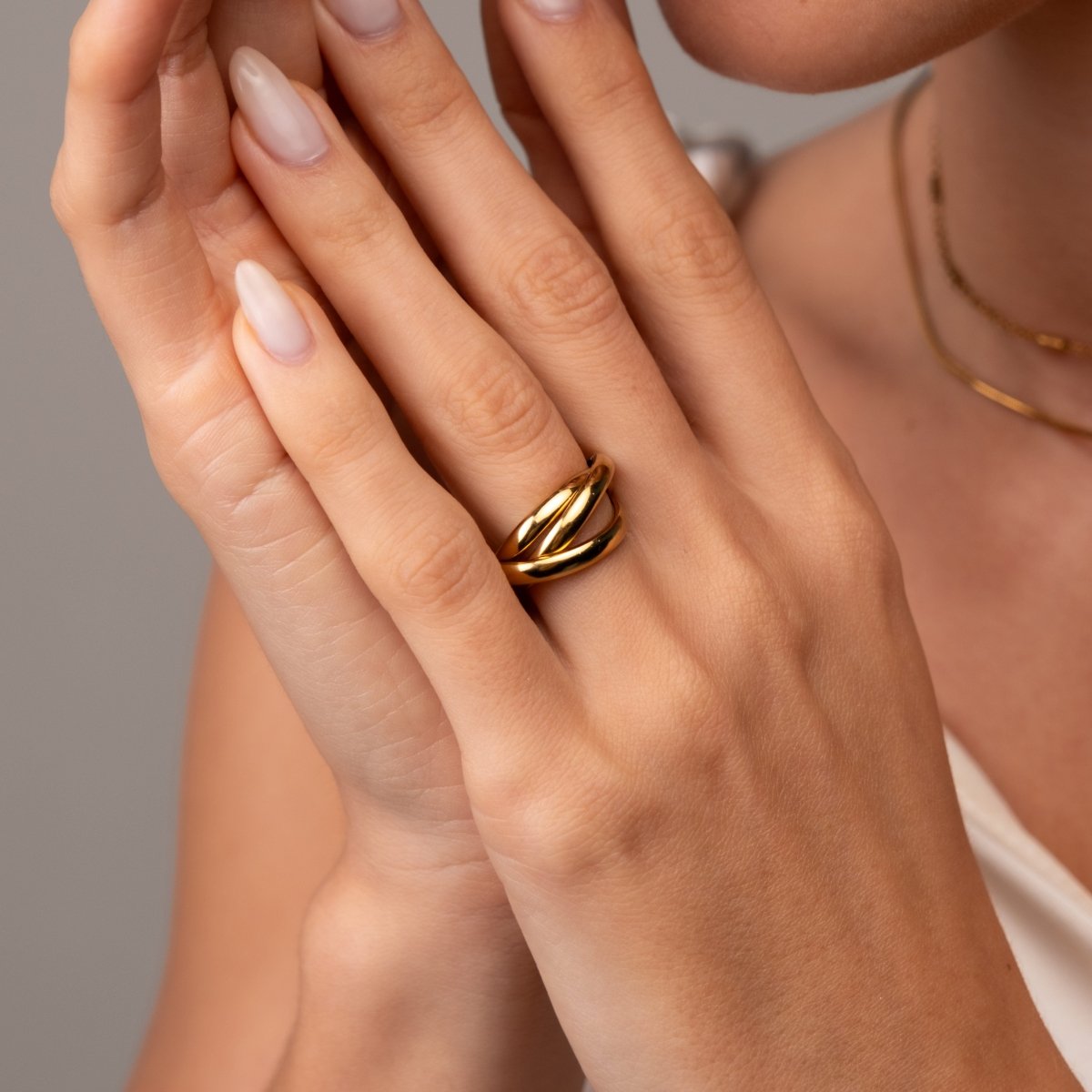 Trinity 18k Gold Plated Ring