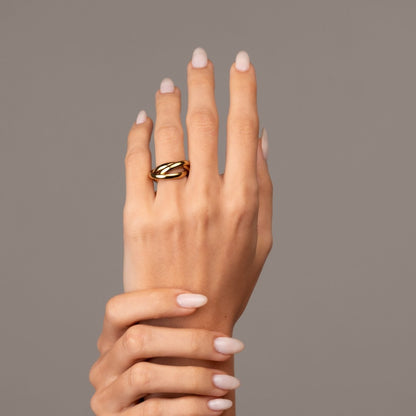 Trinity 18k Gold Plated Ring