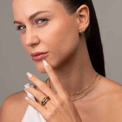 Trinity 18k Gold Plated Ring