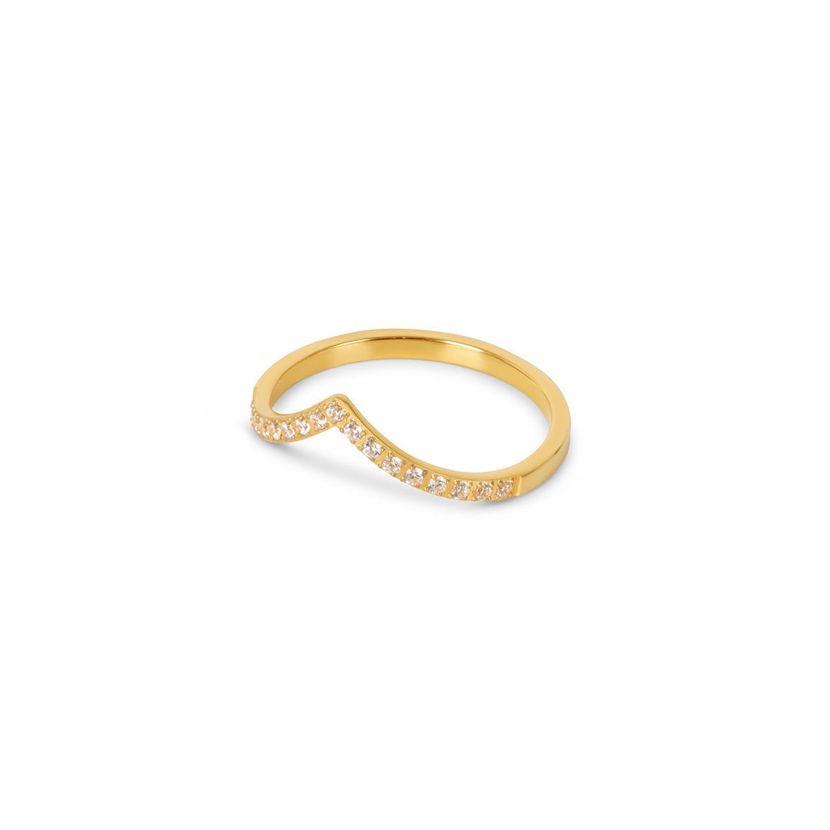 Trinity Zirconia 18k Gold Plated Ring