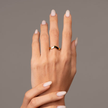 Trinity Smooth 18k Gold Plated Ring