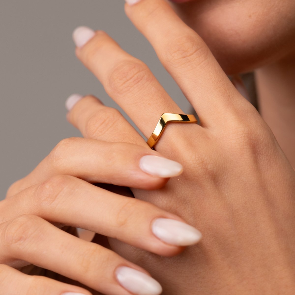 Trinity Smooth 18k Gold Plated Ring