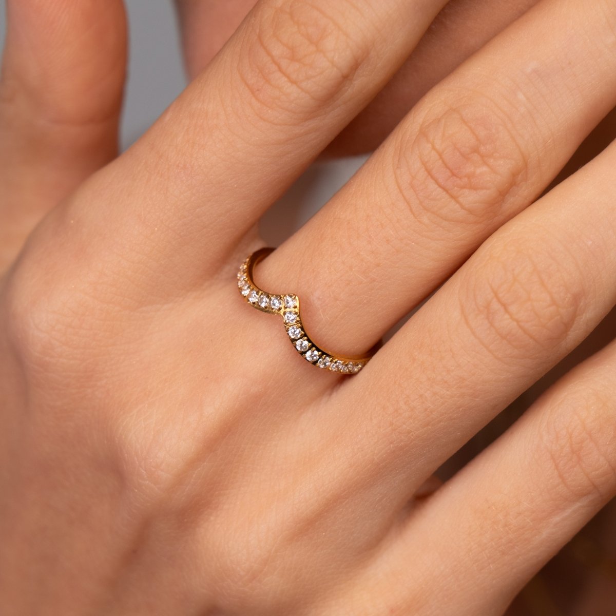 Trinity Zirconia 18k Gold Plated Ring