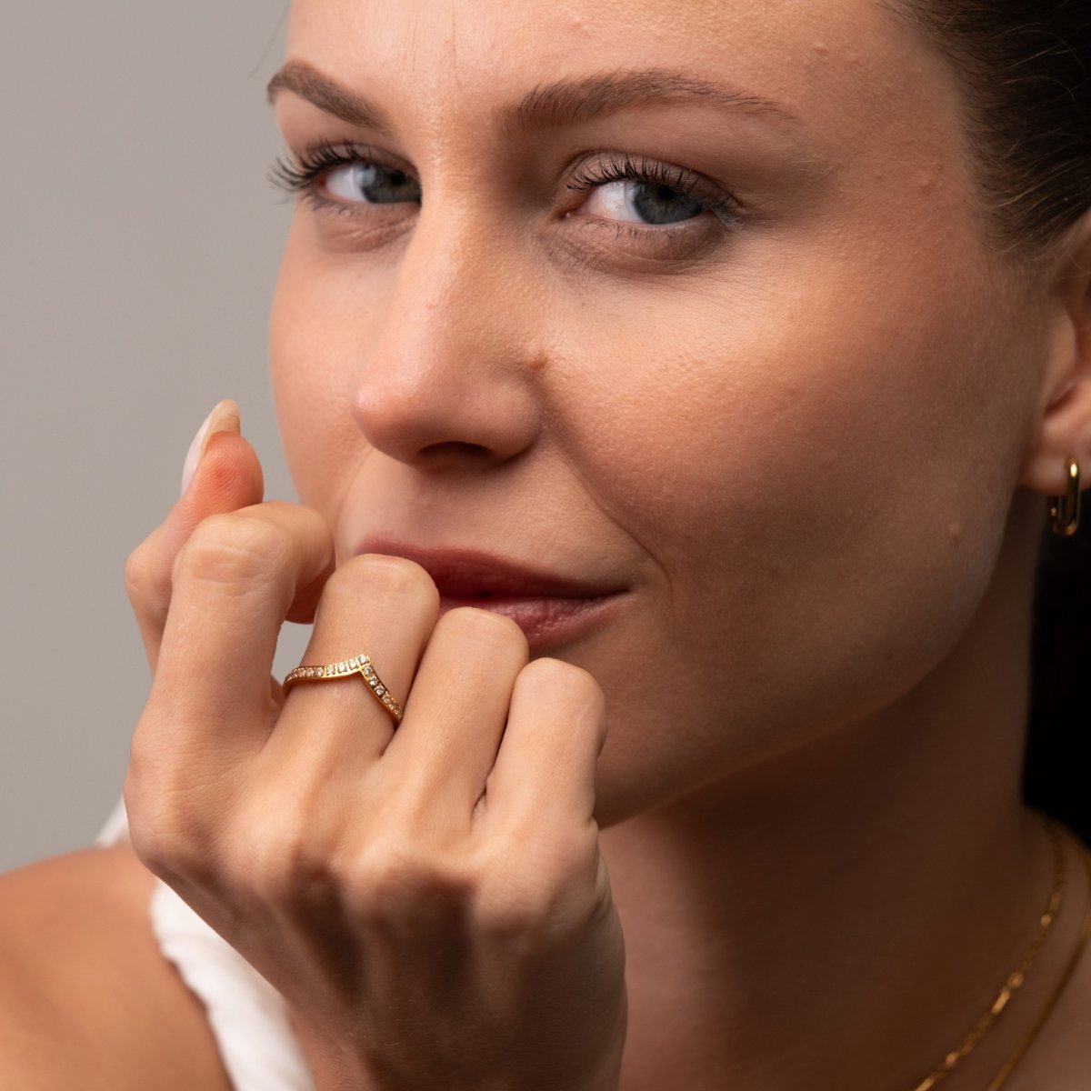 Trinity Zirconia 18k Gold Plated Ring