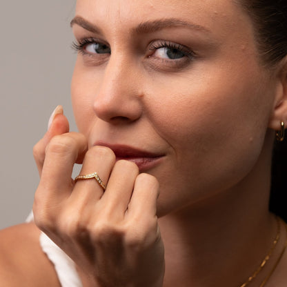 Trinity Zirconia 18k Gold Plated Ring