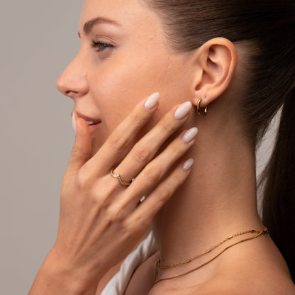 Trinity Zirconia 18k Gold Plated Ring