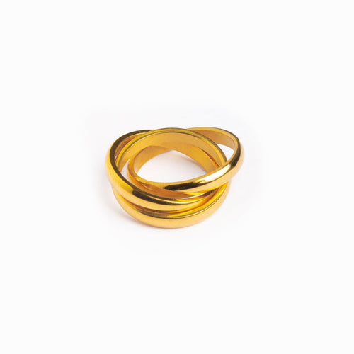 Trinity 18k Gold Plated Ring
