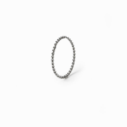 Twist 18k Gold Plated Ring - Silver