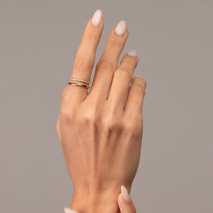 Vienne Double Ring - 18k Gold Plated