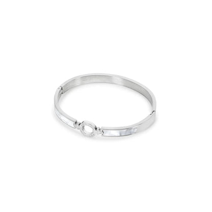 Aura Cuff Bracelet 18k Gold Plated - Silver