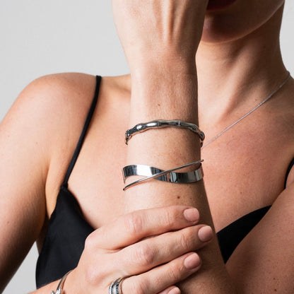 Inter Bangle Bracelet - Silver