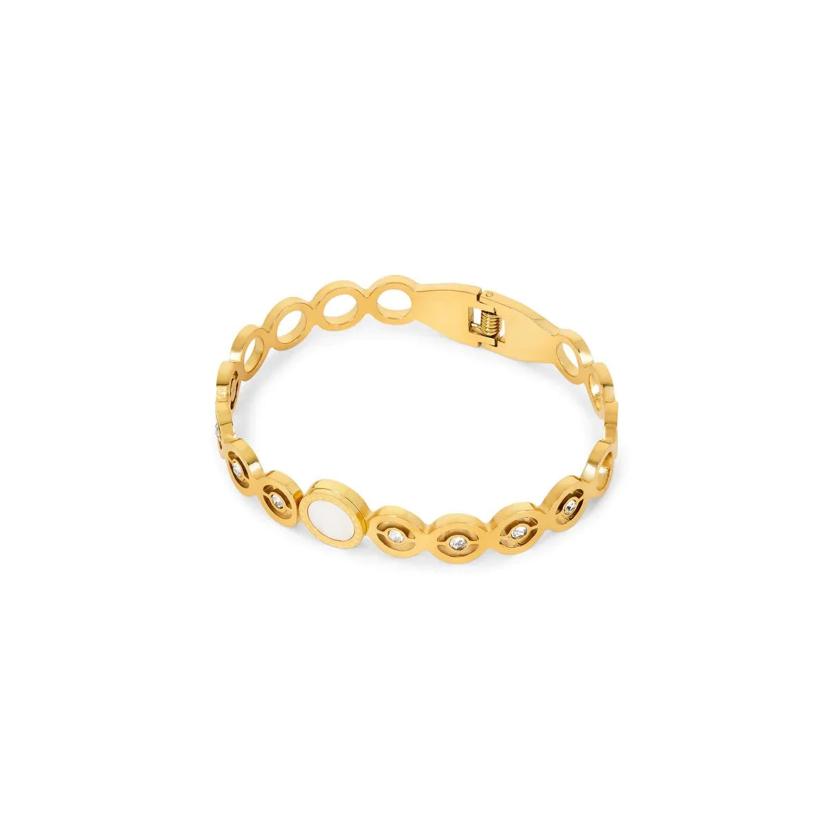 Olivia Zirconia Cuff Bracelet 18k Gold Plated